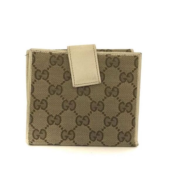 Gucci Women's Beige GG Canvas Compact Wallet with Multiple Card Slots - Picture 4 of 8